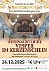 Weihnachtliche Vesper mit dem Ensemble Corona Harmonica und Jan Katzschke (Leitung und Orgel)